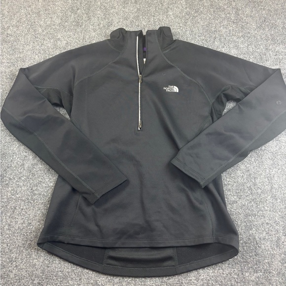 The North Face Tops - THE NORTH FACE Women’s Black 1/2 Zip Pullover Fleece Lined Athletic Top - Medium